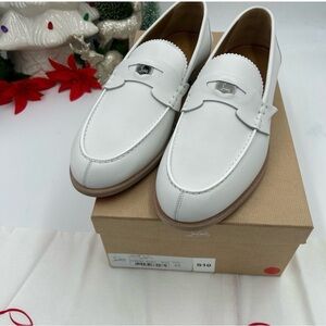 Men's Christian Louboutin, white leather loafers size 45 made in Italy